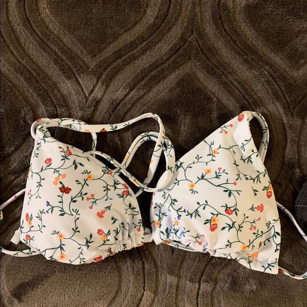 White floral bikini top